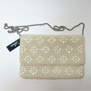 Lulus My Beading Heart White Beaded Clutch - Size One Size